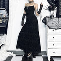 Black Gothic Slim Fit Camisole Dress