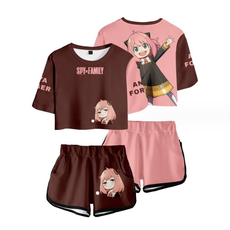Spy×Family Anime T-Shirt and Shorts Suit - F