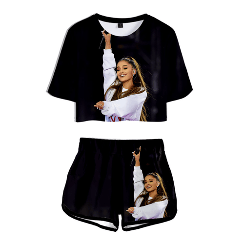 Ariana Grande T-Shirt and Shorts Suits