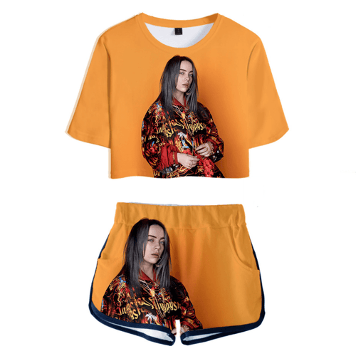 Billie Eilish T-Shirt and Shorts Suits - O