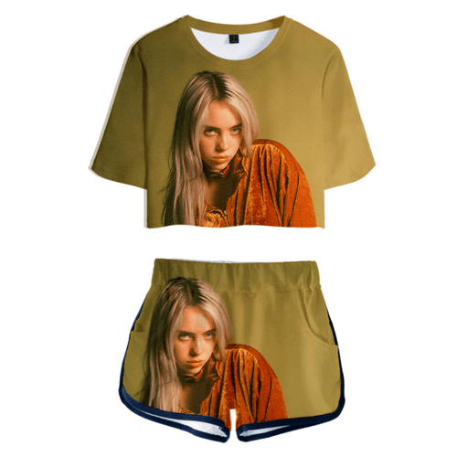 Billie Eilish T-Shirt and Shorts Suits - U