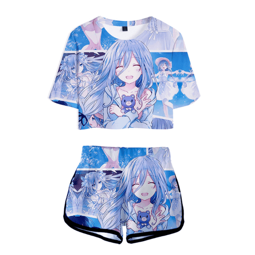 Date a Live T-Shirt and Shorts Suits - B