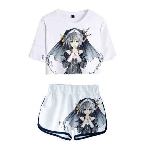 Date a Live T-Shirt and Shorts Suits - D