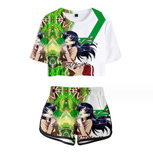 Kakumeiki Valvrave Anime T-Shirt and Shorts Suits - C