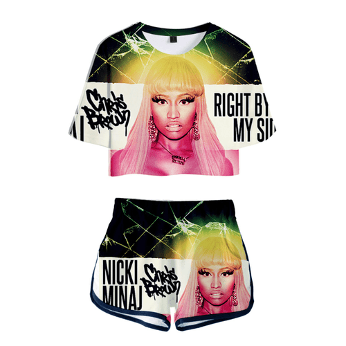 Nicki Minaj T-Shirt and Shorts Suits - G