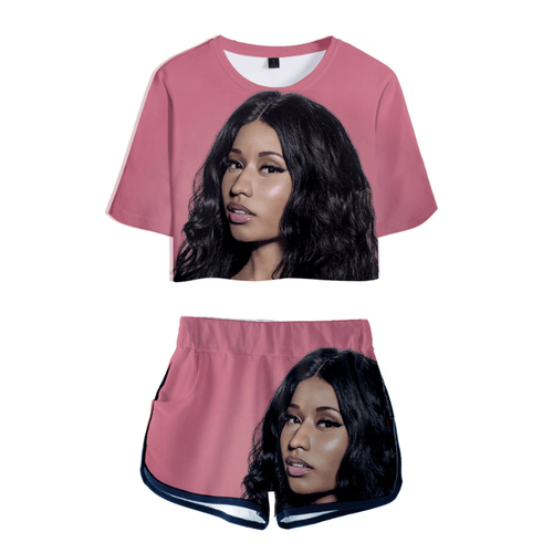 Nicki Minaj T-Shirt and Shorts Suits - J