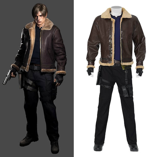 Resident Evil 4 Remake Leon S. Kennedy Cosplay Costume