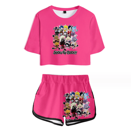 Show By Rock Anime T-Shirt and Shorts Suits - E