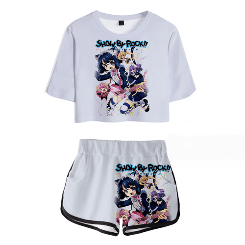 Show By Rock Anime T-Shirt and Shorts Suits - F