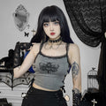 Sleeveless Gothic Crop Top Lace Camisole