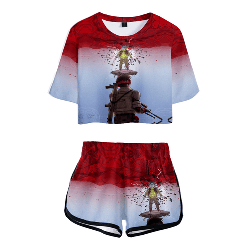 Spriggan Anime T-Shirt and Shorts Suits - B