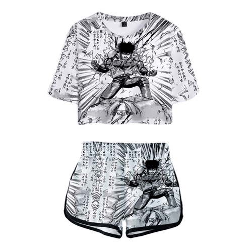 Spriggan Anime T-Shirt and Shorts Suits - E