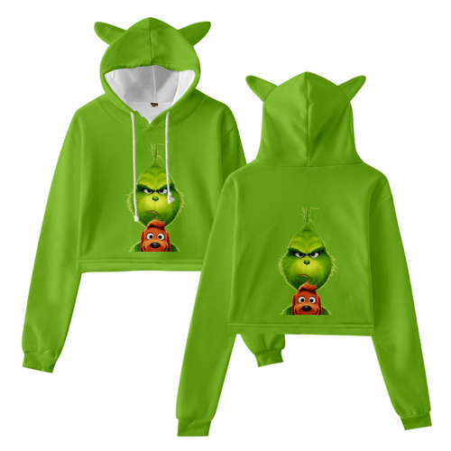 The Grinch Cat Ear Hoodie - I
