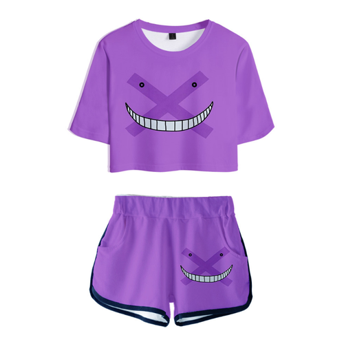 Assassination Classroom T-Shirt and Shorts Suits - H