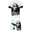 2Pac T-Shirt and Shorts Suits - G