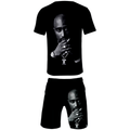 2Pac T-Shirt and Shorts Suits - H