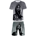 2Pac T-Shirt and Shorts Suits
