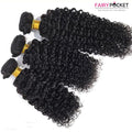 3 Bundles Kinky Curly Brazilian Remy Human Hair Weave