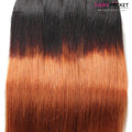 3 Bundles of Black To Light Auburn Srtaight Human Hair Weave
