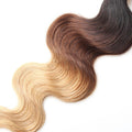 3 Bundles of Black To Medium Brown To Blonde Body Wave 5A Human Hair Weave