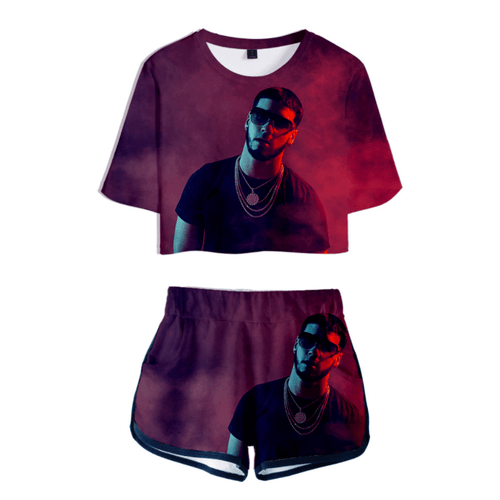 Anuel AA T-Shirt and Shorts Suits - D