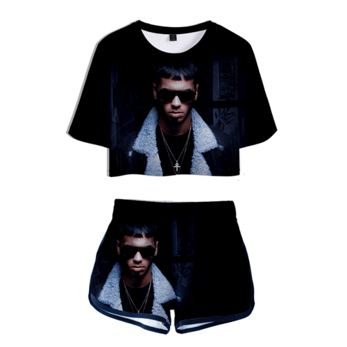 Anuel AA T-Shirt and Shorts Suits - F