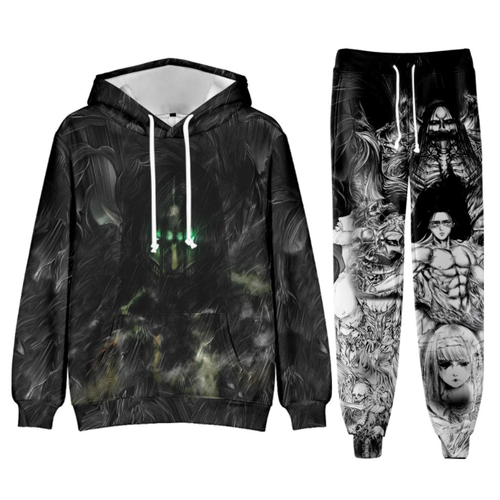Anime Hoodie and Trousers Suits - C