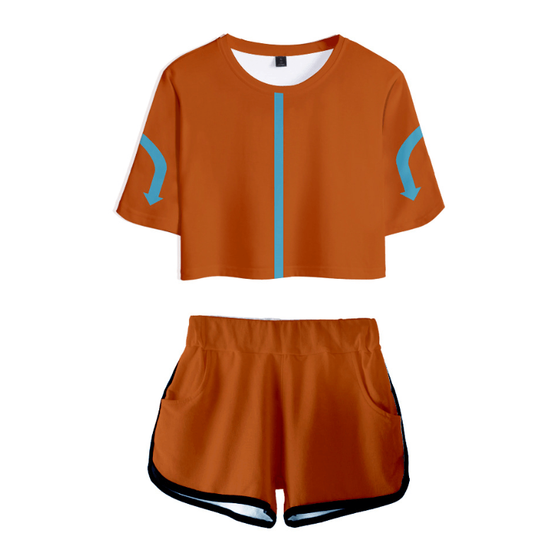 Avatar: The Last Airbender T-Shirt and Shorts Suits - E