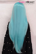 Baby Blue Long Straight Lace Front Wig