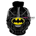 Batman Bruce Wayne Black Hoodie - C
