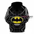 Batman Bruce Wayne Black Hoodie - C