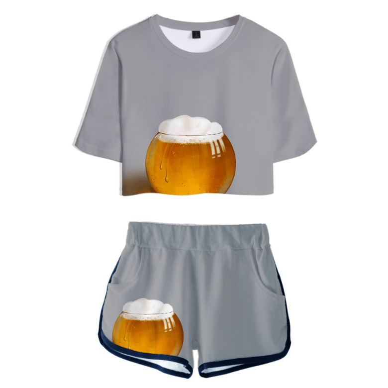 Beer T-Shirt and Shorts Suits - D
