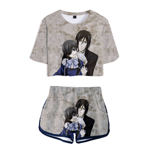 Black Butler T-Shirt and Shorts Suits - G