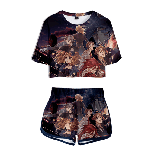 Black Butler T-Shirt and Shorts Suits - H