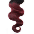 3 Bundles of Black To Red Wine Body Wave 5A Human Hair Weave