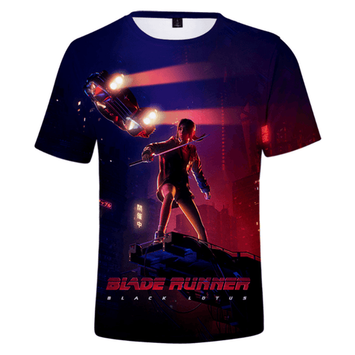 Blade Runner Black Lotus Anime T-Shirt - B