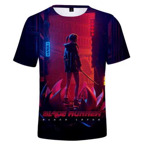 Blade Runner Black Lotus Anime T-Shirt - C