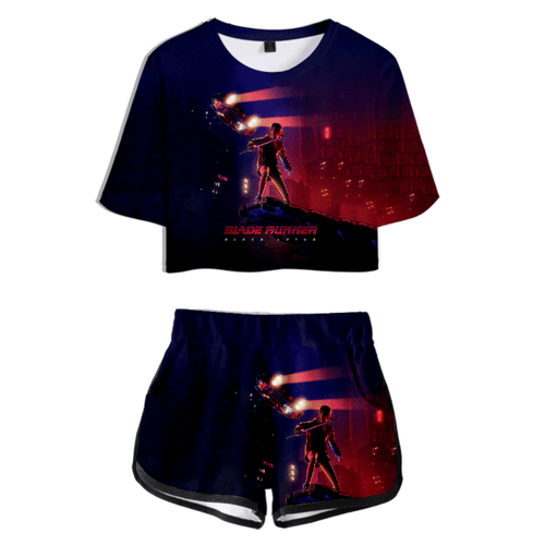 Blade Runner Black Lotus T-Shirt and Shorts Suits - B