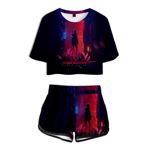 Blade Runner Black Lotus T-Shirt and Shorts Suits - C