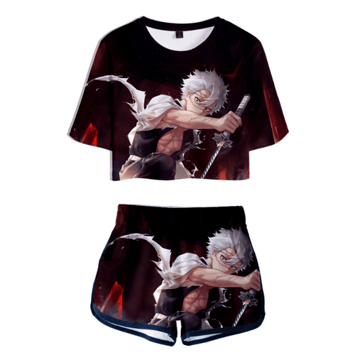 Blade of Demon Destruction Anime T-Shirt and Shorts Suits - V