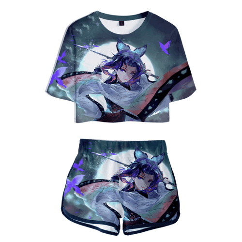 Blade of Demon Destruction Anime T-Shirt and Shorts Suits - W