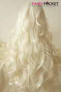 White Blonde Long Wavy Lace Front Wig