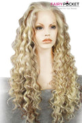 Blonde and Brown Balayage Long Curly Lace Front Wig