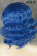 Royal Blue Short Wavy Lace Front Wig