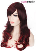 Long Wavy  Brown and Red Basic Cap Wig