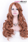 Cool Chocolate Brown Long Wavy Lace Front Wig