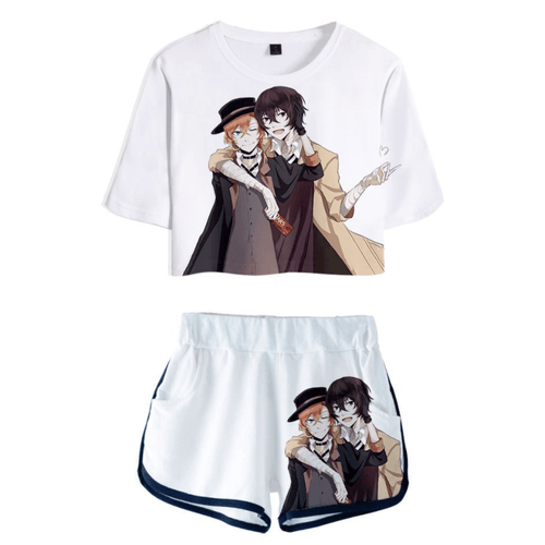 Bungo Stray Dogs T-Shirt and Shorts Suits - C