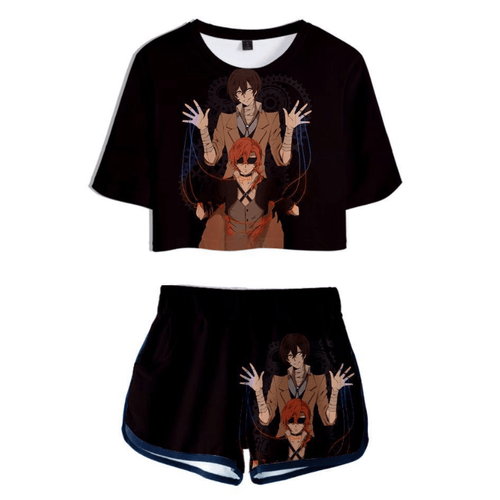 Bungo Stray Dogs T-Shirt and Shorts Suits - E