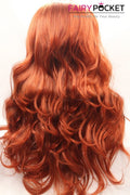 Burnt Orange Long Wavy Lace Front Wig