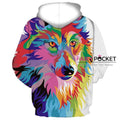 Colorful Wolf Hoodie